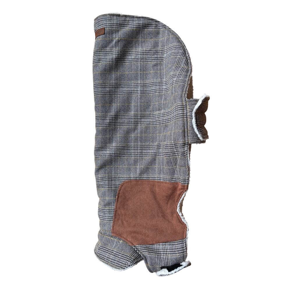 Eddie Bauer plaid sherpa-lined dog coat